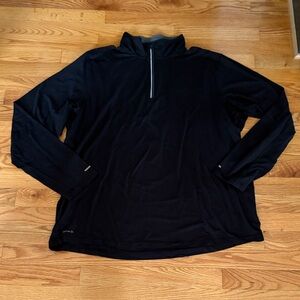 Russell Athletic Black 1/4 Zip Lightweight J Training Fit Jacket.